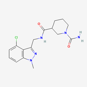 molecular formula C16H20ClN5O2 B3818649 N~3~-[(4-chloro-1-methyl-1H-indazol-3-yl)methyl]piperidine-1,3-dicarboxamide 