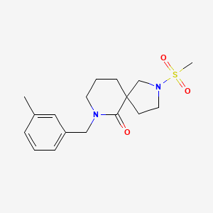 molecular formula C17H24N2O3S B3818693 7-(3-methylbenzyl)-2-(methylsulfonyl)-2,7-diazaspiro[4.5]decan-6-one 