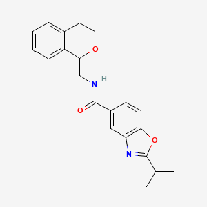 N-(3,4-dihydro-1H-isochromen-1-ylmethyl)-2-isopropyl-1,3-benzoxazole-5-carboxamide