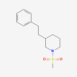 molecular formula C14H21NO2S B3818730 1-(methylsulfonyl)-3-(2-phenylethyl)piperidine 