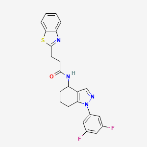 3-(1,3-benzothiazol-2-yl)-N-[1-(3,5-difluorophenyl)-4,5,6,7-tetrahydro-1H-indazol-4-yl]propanamide