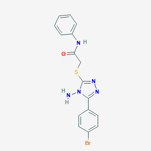 2-{[4-amino-5-(4-bromophenyl)-4H-1,2,4-triazol-3-yl]sulfanyl}-N-phenylacetamide