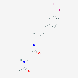 N-[3-oxo-3-(3-{2-[3-(trifluoromethyl)phenyl]ethyl}-1-piperidinyl)propyl]acetamide
