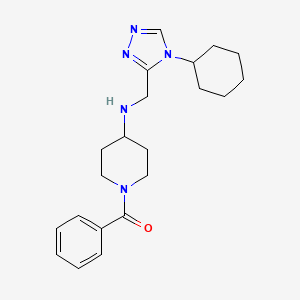 1-benzoyl-N-[(4-cyclohexyl-4H-1,2,4-triazol-3-yl)methyl]piperidin-4-amine