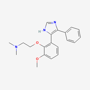 molecular formula C20H23N3O2 B3818776 2-[2-methoxy-6-(4-phenyl-1H-imidazol-5-yl)phenoxy]-N,N-dimethylethanamine 
