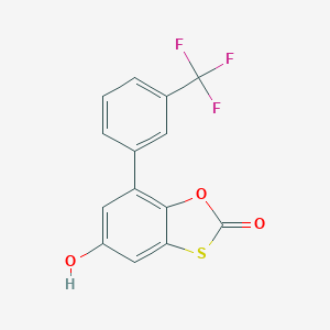 molecular formula C14H7F3O3S B381878 5-Hydroxy-7-[3-(trifluoromethyl)phenyl]-1,3-benzoxathiol-2-one CAS No. 405921-10-0