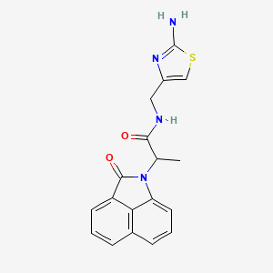 N-[(2-amino-1,3-thiazol-4-yl)methyl]-2-(2-oxobenzo[cd]indol-1(2H)-yl)propanamide