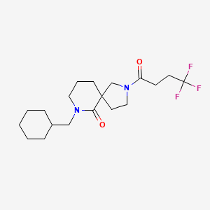 molecular formula C19H29F3N2O2 B3818801 7-(cyclohexylmethyl)-2-(4,4,4-trifluorobutanoyl)-2,7-diazaspiro[4.5]decan-6-one 