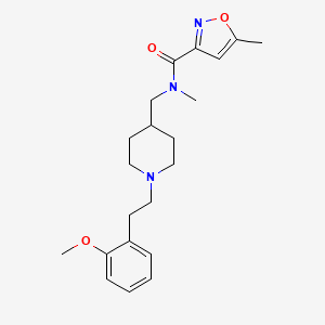molecular formula C21H29N3O3 B3818812 N-({1-[2-(2-methoxyphenyl)ethyl]-4-piperidinyl}methyl)-N,5-dimethyl-3-isoxazolecarboxamide 