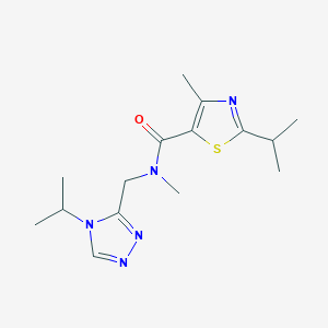 molecular formula C15H23N5OS B3818849 2-isopropyl-N-[(4-isopropyl-4H-1,2,4-triazol-3-yl)methyl]-N,4-dimethyl-1,3-thiazole-5-carboxamide 