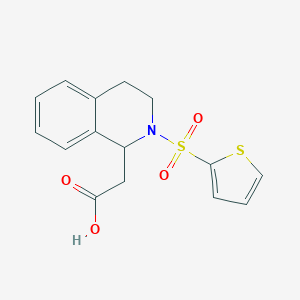 molecular formula C15H15NO4S2 B381886 2-[2-(Thiophene-2-sulfonyl)-1,2,3,4-tetrahydroisoquinolin-1-yl]acetic acid CAS No. 327971-33-5