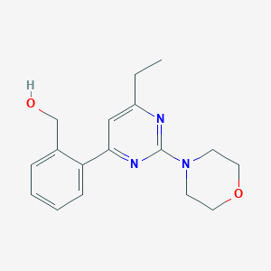 [2-(6-ethyl-2-morpholin-4-ylpyrimidin-4-yl)phenyl]methanol
