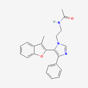 N-{2-[5-(3-methyl-1-benzofuran-2-yl)-4-phenyl-1H-imidazol-1-yl]ethyl}acetamide