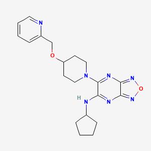 N-cyclopentyl-6-[4-(2-pyridinylmethoxy)-1-piperidinyl][1,2,5]oxadiazolo[3,4-b]pyrazin-5-amine