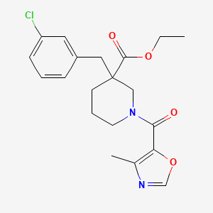 ethyl 3-(3-chlorobenzyl)-1-[(4-methyl-1,3-oxazol-5-yl)carbonyl]-3-piperidinecarboxylate