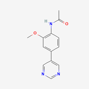 molecular formula C13H13N3O2 B3818906 N-(2-methoxy-4-pyrimidin-5-ylphenyl)acetamide 
