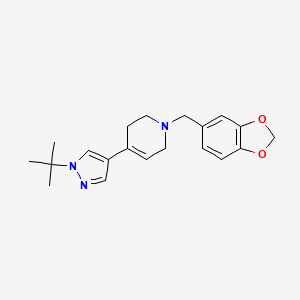 molecular formula C20H25N3O2 B3818927 1-(1,3-benzodioxol-5-ylmethyl)-4-(1-tert-butyl-1H-pyrazol-4-yl)-1,2,3,6-tetrahydropyridine 