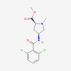 molecular formula C14H16Cl2N2O3 B3818965 methyl (2S,4S)-4-[(2,6-dichlorobenzoyl)amino]-1-methylpyrrolidine-2-carboxylate 