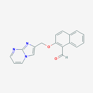 molecular formula C18H13N3O2 B381898 2-(咪唑并[1,2-a]嘧啶-2-基甲氧基)-1-萘甲醛 CAS No. 308298-46-6