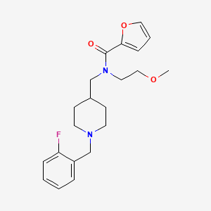 N-{[1-(2-fluorobenzyl)-4-piperidinyl]methyl}-N-(2-methoxyethyl)-2-furamide