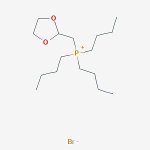 molecular formula C16H34BrO2P B038190 Tributyl(1,3-dioxolan-2-ylmethyl)phosphonium Bromide CAS No. 115754-62-6