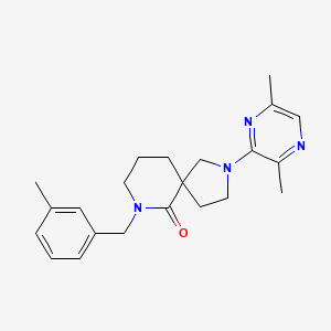 molecular formula C22H28N4O B3819012 2-(3,6-dimethyl-2-pyrazinyl)-7-(3-methylbenzyl)-2,7-diazaspiro[4.5]decan-6-one 