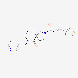 molecular formula C21H25N3O2S B3819023 7-(3-pyridinylmethyl)-2-[3-(3-thienyl)propanoyl]-2,7-diazaspiro[4.5]decan-6-one 