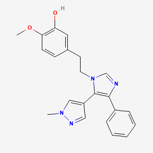 2-methoxy-5-{2-[5-(1-methyl-1H-pyrazol-4-yl)-4-phenyl-1H-imidazol-1-yl]ethyl}phenol