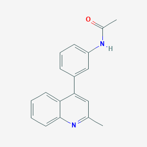 N-[3-(2-methyl-4-quinolinyl)phenyl]acetamide
