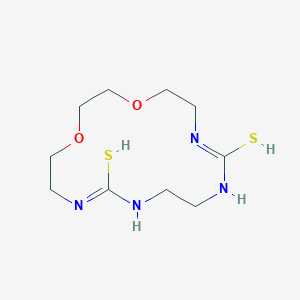 molecular formula C10H20N4O2S2 B381914 1,14-dioxa-4,6,9,11-tetrazacyclohexadeca-4,10-diene-5,10-dithiol 