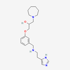 molecular formula C21H32N4O2 B3819170 1-(1-azepanyl)-3-[3-({[2-(1H-imidazol-4-yl)ethyl]amino}methyl)phenoxy]-2-propanol 