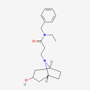 molecular formula C19H28N2O2 B3819175 N-benzyl-N-ethyl-3-[(3-endo)-3-hydroxy-8-azabicyclo[3.2.1]oct-8-yl]propanamide 