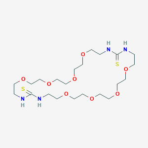 molecular formula C22H44N4O8S2 B381918 1,9,12,15,18,26,29,32-Octaoxa-4,6,21,23-tetraazacyclotetratriacontane-5,22-dithione 