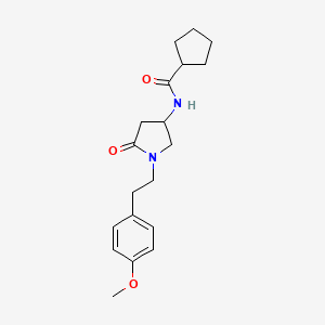 N-{1-[2-(4-methoxyphenyl)ethyl]-5-oxo-3-pyrrolidinyl}cyclopentanecarboxamide
