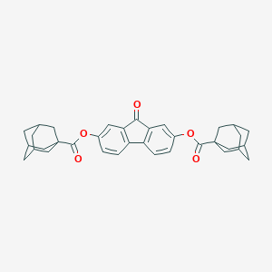 molecular formula C35H36O5 B381923 7-[(1-adamantylcarbonyl)oxy]-9-oxo-9H-fluoren-2-yl 1-adamantanecarboxylate 
