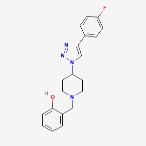 2-({4-[4-(4-fluorophenyl)-1H-1,2,3-triazol-1-yl]-1-piperidinyl}methyl)phenol trifluoroacetate (salt)