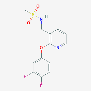molecular formula C13H12F2N2O3S B3819258 N-{[2-(3,4-difluorophenoxy)-3-pyridinyl]methyl}methanesulfonamide 