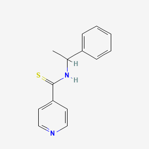 molecular formula C14H14N2S B3819264 N-(1-phenylethyl)-4-pyridinecarbothioamide 
