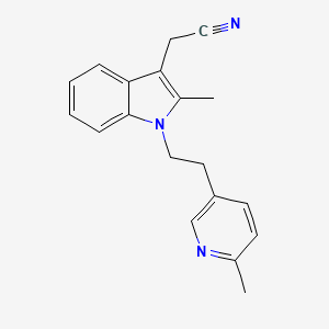 {2-methyl-1-[2-(6-methyl-3-pyridinyl)ethyl]-1H-indol-3-yl}acetonitrile