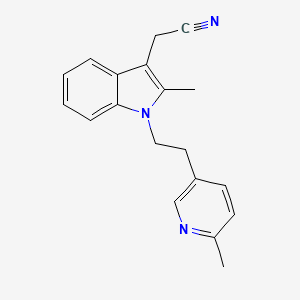 molecular formula C19H19N3 B3819266 {2-methyl-1-[2-(6-methyl-3-pyridinyl)ethyl]-1H-indol-3-yl}acetonitrile 