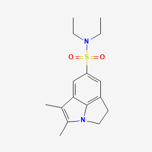 molecular formula C16H22N2O2S B3819268 N,N-diethyl-4,5-dimethyl-1,2-dihydropyrrolo[3,2,1-hi]indole-7-sulfonamide 