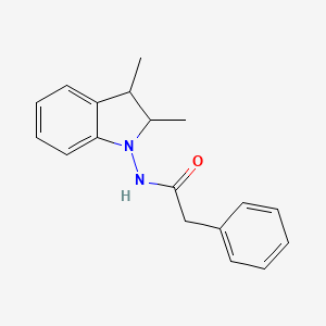 molecular formula C18H20N2O B3819302 N-(2,3-dimethyl-2,3-dihydro-1H-indol-1-yl)-2-phenylacetamide 