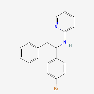 molecular formula C19H17BrN2 B3819328 N-[1-(4-bromophenyl)-2-phenylethyl]-2-pyridinamine 