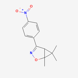 molecular formula C13H14N2O3 B3819345 1,6,6-trimethyl-4-(4-nitrophenyl)-2-oxa-3-azabicyclo[3.1.0]hex-3-ene 