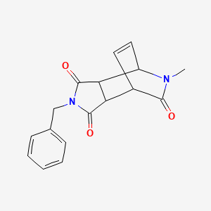 molecular formula C17H16N2O3 B3819359 4-benzyl-8-methyl-4,8-diazatricyclo[5.2.2.0~2,6~]undec-10-ene-3,5,9-trione 
