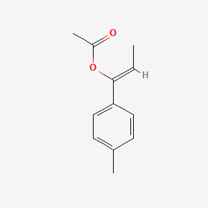 molecular formula C12H14O2 B3819367 1-(4-methylphenyl)-1-propen-1-yl acetate 