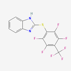 2-{[2,3,5,6-tetrafluoro-4-(trifluoromethyl)phenyl]thio}-1H-benzimidazole