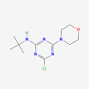 molecular formula C11H18ClN5O B3819439 N-(tert-butyl)-4-chloro-6-(4-morpholinyl)-1,3,5-triazin-2-amine 