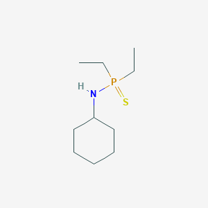 molecular formula C10H22NPS B3819448 N-cyclohexyl-P,P-diethylphosphinothioic amide 