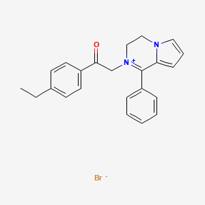 molecular formula C23H23BrN2O B3819460 2-[2-(4-ethylphenyl)-2-oxoethyl]-1-phenyl-3,4-dihydropyrrolo[1,2-a]pyrazin-2-ium bromide 